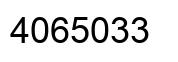 Number 4065033 black image