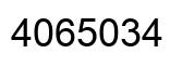 Number 4065034 black image