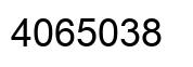 Number 4065038 black image