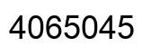 Number 4065045 black image