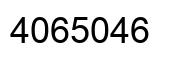 Number 4065046 black image