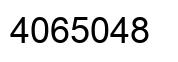 Number 4065048 black image