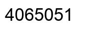 Number 4065051 black image