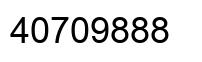 Number 40709888 black image