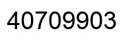 Number 40709903 black image