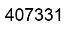 Number 407331 black image