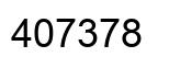 Number 407378 black image