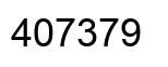 Number 407379 black image