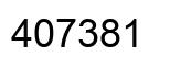 Number 407381 black image