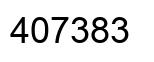 Number 407383 black image