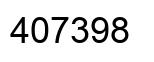 Number 407398 black image
