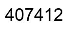Number 407412 black image