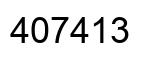 Number 407413 black image