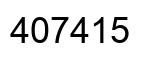 Number 407415 black image