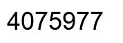 Number 4075977 black image