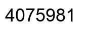 Number 4075981 black image