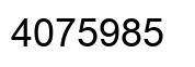 Number 4075985 black image