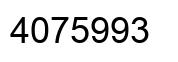 Number 4075993 black image