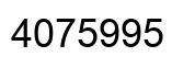Número 4075995 imagen negro