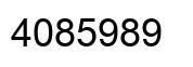 Número 4085989 imagen negro