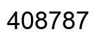 Number 408787 black image
