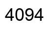 Number 4094 black image