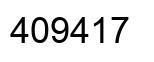 Number 409417 black image