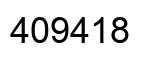 Number 409418 black image