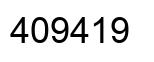 Number 409419 black image