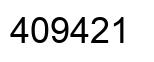 Number 409421 black image