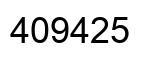 Number 409425 black image