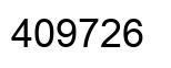 Number 409726 black image