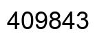Number 409843 black image