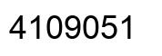 Number 4109051 black image