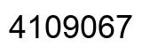 Number 4109067 black image