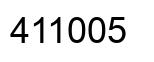 Number 411005 black image