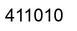 Number 411010 black image