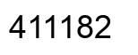 Number 411182 black image