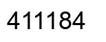 Number 411184 black image