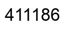 Number 411186 black image