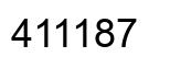 Number 411187 black image