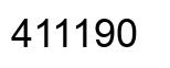 Number 411190 black image