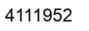 Number 4111952 black image