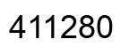 Number 411280 black image