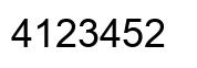 Número 4123452 imagen negro