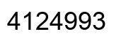 Número 4124993 imagen negro