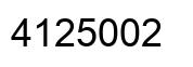 Número 4125002 imagen negro