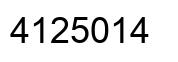 Number 4125014 black image