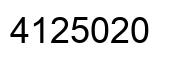 Número 4125020 imagen negro
