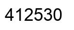 Number 412530 black image